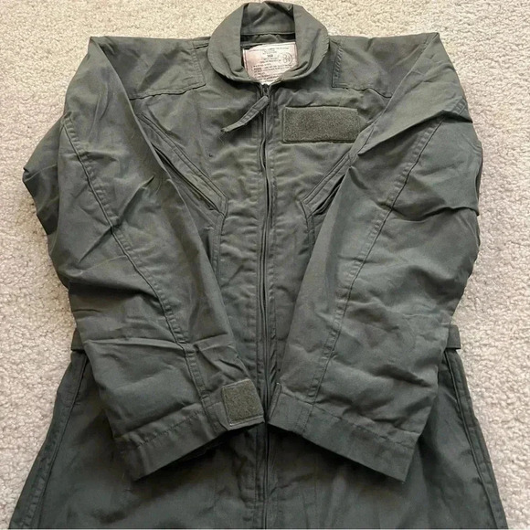 Military Coveralls Flyers Summer Fire Resistant Green 36R Gibraltar Industries - Picture 11 of 16